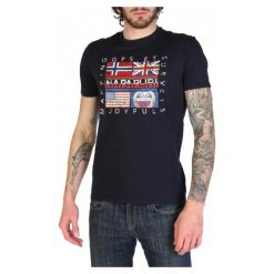 Napapijri Koszulka T-shirt SACHU_N0YIJD. Koszulki męskie Napapijri, na lato, s, bez wzorów, z bawełny, bez kołnierzyka, krótkie. Za 135,00 zł.