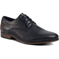 Półbuty OTTIMO - MF19078-1 Navy. Niebieskie buty wizytowe męskie Ottimo, ze skóry ekologicznej, bez zapięcia. Za 99,99 zł.