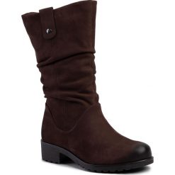 Kozaki CAPRICE - 9-26437-23 Dk Brown Nubuc 338. Pomarańczowe kozaki damskie Caprice, ze skóry, bez obcasa, na obcasie, bez zapięcia. W wyprzedaży za 379,00 zł.