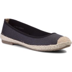 Espadryle JENNY FAIRY WYL1233S-2. Czarne espadryle damskie Jenny Fairy, bez wzorów, z tworzywa sztucznego, bez obcasa. W wyprzedaży za 39,99 zł.