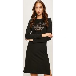 Emporio Armani - Longsleeve piżamowy. Czarne piżamy damskie Emporio Armani, s, z nadrukiem, z bawełny, bez rękawów. Za 319,90 zł.
