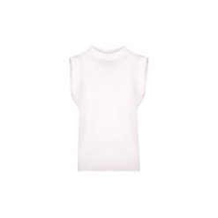 Bluzki Guess 62G471-7960Z-B017-0. Białe bluzki damskie Guess, bez wzorów, bez kołnierzyka, bez rękawów. Za 219,00 zł.