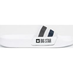 Big Star - Klapki. Białe klapki damskie BIG STAR, bez wzorów, z materiału, bez obcasa, na płaskiej podeszwie. W wyprzedaży za 39,90 zł.