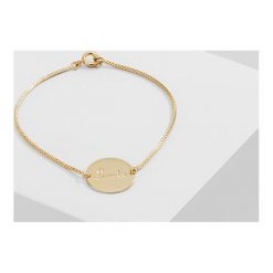 Bransoletki damskie: MALAIKARAISS BRACELET PLAQUETTE HEARTS Bransoletka goldcoloured