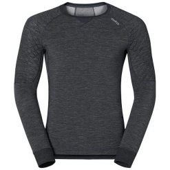 Odlo Koszulka męska l/s crew neck Revolution X-warm czarna r. L (110222). Czarne koszulki sportowe męskie Odlo, l. Za 246,52 zł.