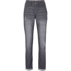 Wygodne dżinsy ze stretchem Boyfriend bonprix szary denim. Szare jeansy damskie bonprix. Za 89,99 zł.