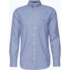 Gant - Koszula męska, niebieski. Niebieskie koszule męskie GANT, m, w paski, z bawełny, sportowe, bez kołnierzyka, bez rękawów. Za 379,95 zł.
