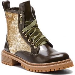 Trapery PEPE JEANS - Collie Sequins PLS50340 Safari 734. Żółte trapery damskie Pepe Jeans, z jeansu, bez obcasa, bez zapięcia. W wyprzedaży za 199,00 zł.