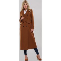Brązowy Płaszcz Aegle. Pomarańczowe płaszcze damskie other, bez wzorów, eleganckie, długie. Za 399,99 zł.