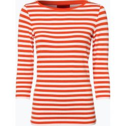 HUGO - Damska koszulka z długim rękawem – Dannela_2, pomarańczowy. Pomarańczowe t-shirty damskie marki HUGO, m, w paski, z wiskozy. Za 299,95 zł.