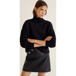 Mango - Bluza Blacky. Szare bluzy damskie Mango, l, z aplikacjami, z bawełny, bez kaptura. Za 139,90 zł.