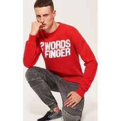 Bluza z napisem - Czerwony. Czerwone bluzy męskie rozpinane House, l, z napisami. Za 49,99 zł.
