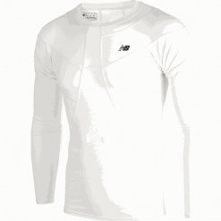 Koszulka kompresyjna - MT732034WT. Koszulki męskie New Balance, s, bez wzorów, z elastanu, sportowe, bez kołnierzyka, bez rękawów. W wyprzedaży za 69,99 zł.
