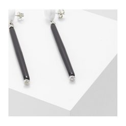 Kolczyki damskie: Whistles MARBLERESIN DROP EARRING Kolczyki black