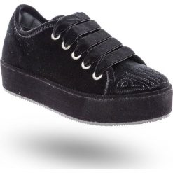 CZARNE WELUROWE SNEAKERSY PINKO. Czarne sneakersy damskie Pinko, z weluru. Za 519,50 zł.
