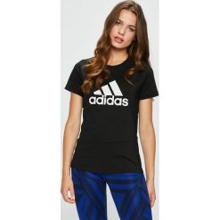 Adidas Performance - Top. Czarne topy sportowe damskie marki adidas Performance, s. W wyprzedaży za 89,90 zł.