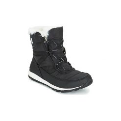 Śniegowce Sorel WHITNEY SHORT LACE. Czarne kozaki damskie marki Sorel, bez zapięcia. Za 423,99 zł.