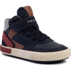 Sneakersy GEOX - J Alonisso B. H J942CH 0FU22 C0735 M Navy/Red. Niebieskie trampki chłopięce Geox, bez wzorów, ze skóry, na rzepy. W wyprzedaży za 209,00 zł.