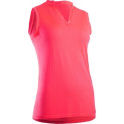 Koszulka polo bez rękawów do golfa Ultralight damska. Różowe koszulki damskie polo INESIS, xs, bez wzorów, z poliesteru, z golfem, bez rękawów. Za 79,99 zł.