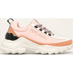Pepe Jeans - Buty Eccles Fast. Białe buty sportowe damskie Pepe Jeans, bez wzorów, z jeansu, sportowe. W wyprzedaży za 299,90 zł.