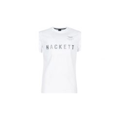 T-shirty z krótkim rękawem Hackett HM500365-800. Białe t-shirty męskie Hackett, s, bez wzorów, bez kołnierzyka, krótkie. Za 249,00 zł.