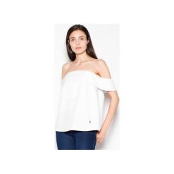 Bluzka VT005 Ecru. Brązowe bluzki damskie Venaton, xl, bez wzorów, bez kołnierzyka, bez rękawów. Za 119,00 zł.