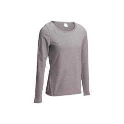 Koszulka długi rękaw Gym & Pilates 100 damska. Niebieskie bluzki sportowe damskie marki DOMYOS, xl, z elastanu. Za 19,99 zł.