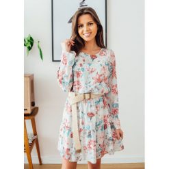 Sukienka Ivana mint - 36. Zielone sukienki damskie Fanaberia.com, na spacer, na wiosnę, s, w kwiaty, bez kołnierzyka, bez rękawów. Za 129,90 zł.