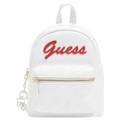 Guess Damski Plecak Factory Women`S Feliz Logo Convertible Mini Backpack White. Białe plecaki damskie marki Guess, z aplikacjami. Za 619,00 zł.