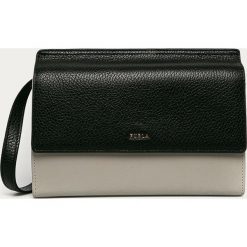 Furla - Torebka skórzana Jane. Czarne listonoszki damskie Furla, w paski, z poliesteru, na ramię, małe, bez dodatków. Za 999,90 zł.