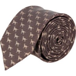 Krawat platinum brąz classic 214. Krawaty męskie Recman, bez wzorów. Za 69,00 zł.