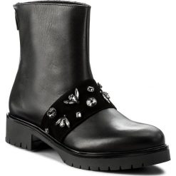 Botki GINO ROSSI - Donata DBH576-R78-E100-9900-F 99. Czarne buty zimowe damskie marki Gino Rossi, z materiału, na obcasie. W wyprzedaży za 299,00 zł.