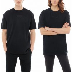 Koszulka Vans Overtime Out (VA3PDYBLK). Czarne bluzki damskie Vans, z bawełny. Za 99,99 zł.