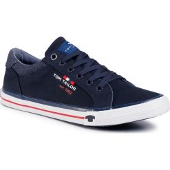 Tenisówki TOM TAILOR - 8080401 Navy. Niebieskie półbuty męskie Tom Tailor, na co dzień, bez wzorów, z gumy, eleganckie, bez zapięcia. Za 179,00 zł.