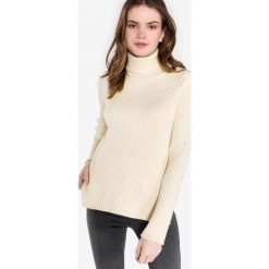 SELECTED Pinna Sweter Żółty Beżowy. Żółte bluzy damskie Selected, xs, bez wzorów, z poliesteru, bez rękawów, bez kaptura. Za 312,95 zł.