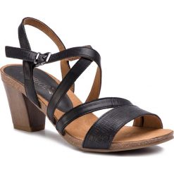 Sandały CAPRICE - 9-28305-22 Black Nappa 022. Czarne klapki damskie marki Caprice, bez wzorów, ze skóry ekologicznej, bez obcasa, na obcasie. Za 239,90 zł.