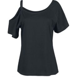 RED by EMP Soft Shoulder Koszulka damska czarny. Czarne t-shirty damskie marki RED by EMP, l, z asymetrycznym kołnierzem. Za 66,90 zł.