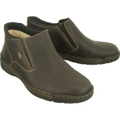 RIEKER B0383-25 brown, botki męskie. Brązowe botki męskie Rieker, na zamek. W wyprzedaży za 230,90 zł.