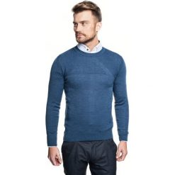 Sweter roger półgolf niebieski. Niebieskie swetry męskie Recman, m, bez wzorów, z golfem, bez kaptura. Za 149,99 zł.