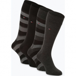 Tommy Hilfiger - Skarpety męskie pakowane po 4 szt., czarny. Czarne skarpetki męskie TOMMY HILFIGER. Za 109,95 zł.