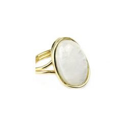 InspiRING Kamień Księżycowy Podłużny złoto. Białe pierścionki damskie Brazi druse jewelry, z kamieniem księżycowym, złote. Za 350,00 zł.