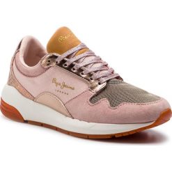 Sneakersy PEPE JEANS - Foster Maya PLS30857 Nude 311. Różowe półbuty damskie Pepe Jeans, z jeansu. W wyprzedaży za 259,00 zł.