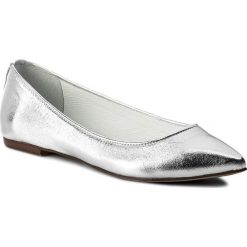 Baleriny R.POLAŃSKI - 0727 Srebrny. Szare baleriny damskie R.Polański, bez wzorów, ze skóry, klasyczne, bez obcasa. Za 209,00 zł.