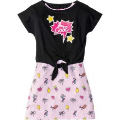 Sukienki dziewczęce: Sukienka + wiązany shirt (2 części) bonprix bladoróżowy z nadrukiem