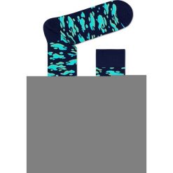 Happy Socks - Skarpety Puddle. Niebieskie skarpetki męskie Happy Socks, bez wzorów, z elastanu. Za 39,90 zł.