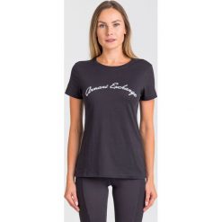 T-SHIRT ARMANI EXCHANGE. Czarne t-shirty damskie xs, z nadrukiem, z bawełny, z okrągłym kołnierzem. Za 107,40 zł.