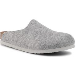 Kapcie BIRKENSTOCK - Amsterdam Bs 1016657 Grey. Szare klapki damskie Birkenstock, bez wzorów, z wełny, bez obcasa. Za 249,00 zł.