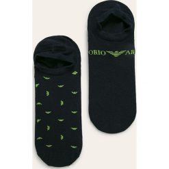 Emporio Armani - Stopki (2-pack). Szare skarpetki męskie Emporio Armani, bez wzorów, z elastanu. W wyprzedaży za 49,90 zł.