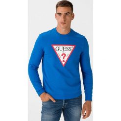 Guess Audley Bluza Niebieski. Niebieskie bluzy męskie Guess, xxl, z nadrukiem, z elastanu, bez kołnierzyka, bez rękawów, bez kaptura. Za 312,95 zł.