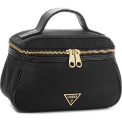 Kosmetyczka GUESS - PWDID IP8309 BLA. Czarne kosmetyczki męskie marki Guess, z aplikacjami, z materiału. Za 189,00 zł.